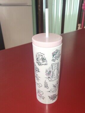 Kate Spade New York Pink and White Wedding Tumbler